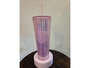 Holiday Pink Grid Disco Cold Cup